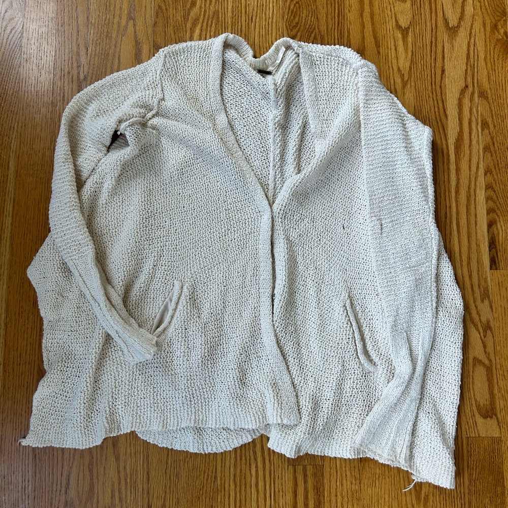 Free People Off-White Knit Cardigan